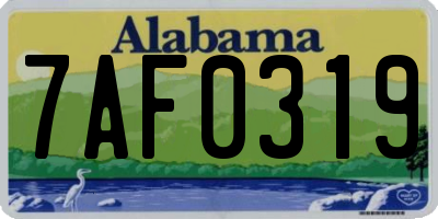 AL license plate 7AF0319