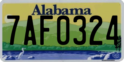 AL license plate 7AF0324