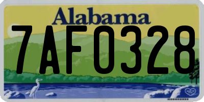 AL license plate 7AF0328