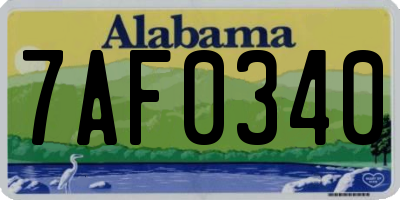 AL license plate 7AF0340