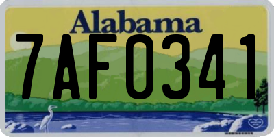AL license plate 7AF0341
