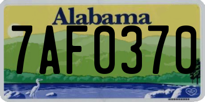 AL license plate 7AF0370