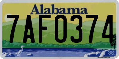 AL license plate 7AF0374