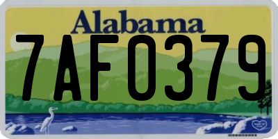 AL license plate 7AF0379