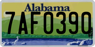 AL license plate 7AF0390