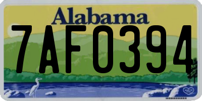 AL license plate 7AF0394