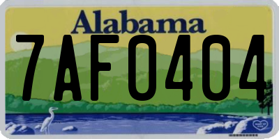 AL license plate 7AF0404