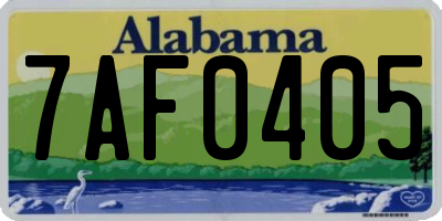 AL license plate 7AF0405