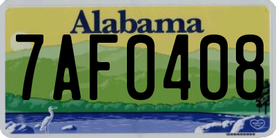 AL license plate 7AF0408