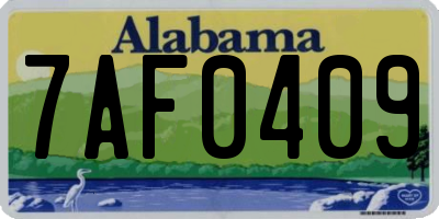 AL license plate 7AF0409