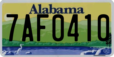 AL license plate 7AF0410