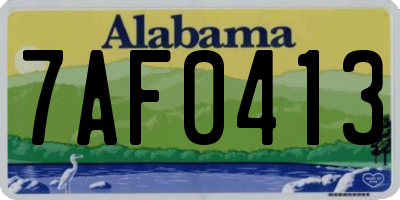 AL license plate 7AF0413