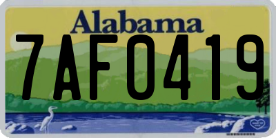AL license plate 7AF0419