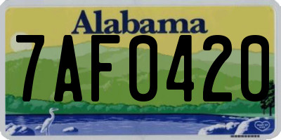 AL license plate 7AF0420