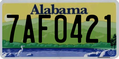 AL license plate 7AF0421
