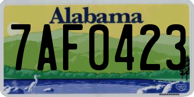 AL license plate 7AF0423