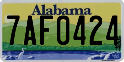AL license plate 7AF0424