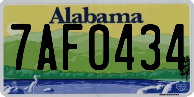AL license plate 7AF0434
