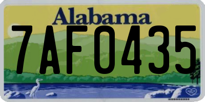 AL license plate 7AF0435
