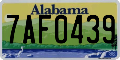 AL license plate 7AF0439