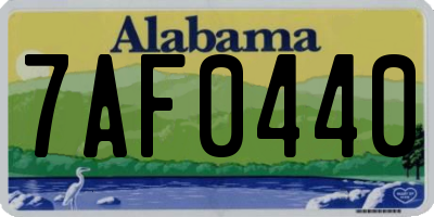 AL license plate 7AF0440