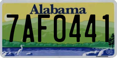 AL license plate 7AF0441