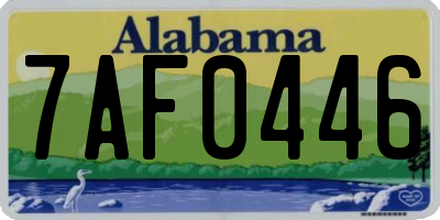AL license plate 7AF0446