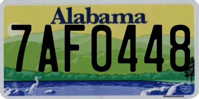 AL license plate 7AF0448