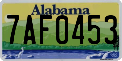 AL license plate 7AF0453