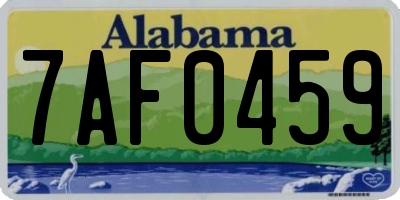 AL license plate 7AF0459