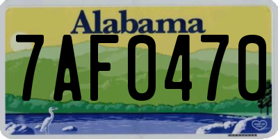 AL license plate 7AF0470