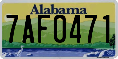 AL license plate 7AF0471