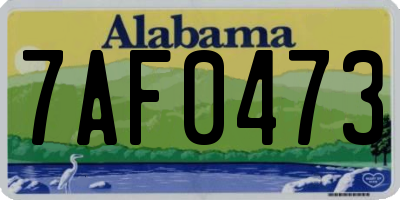 AL license plate 7AF0473