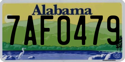 AL license plate 7AF0479