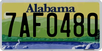 AL license plate 7AF0480