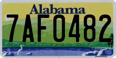 AL license plate 7AF0482