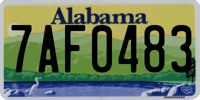 AL license plate 7AF0483