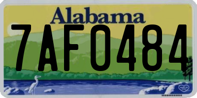 AL license plate 7AF0484