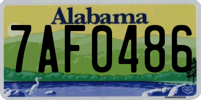 AL license plate 7AF0486