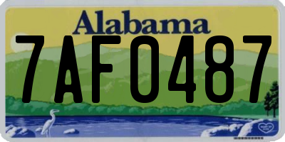 AL license plate 7AF0487