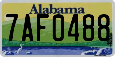 AL license plate 7AF0488
