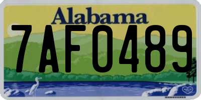 AL license plate 7AF0489