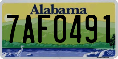 AL license plate 7AF0491