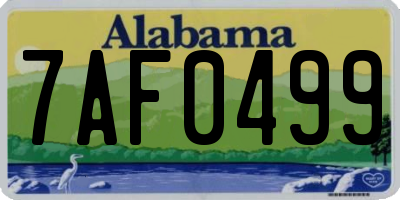 AL license plate 7AF0499