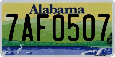 AL license plate 7AF0507
