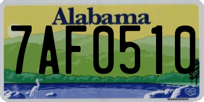 AL license plate 7AF0510