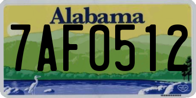 AL license plate 7AF0512