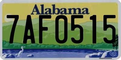 AL license plate 7AF0515