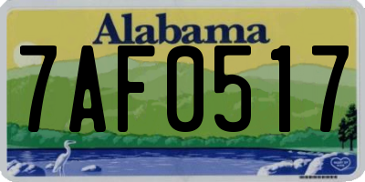 AL license plate 7AF0517