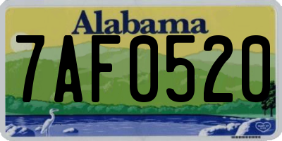 AL license plate 7AF0520
